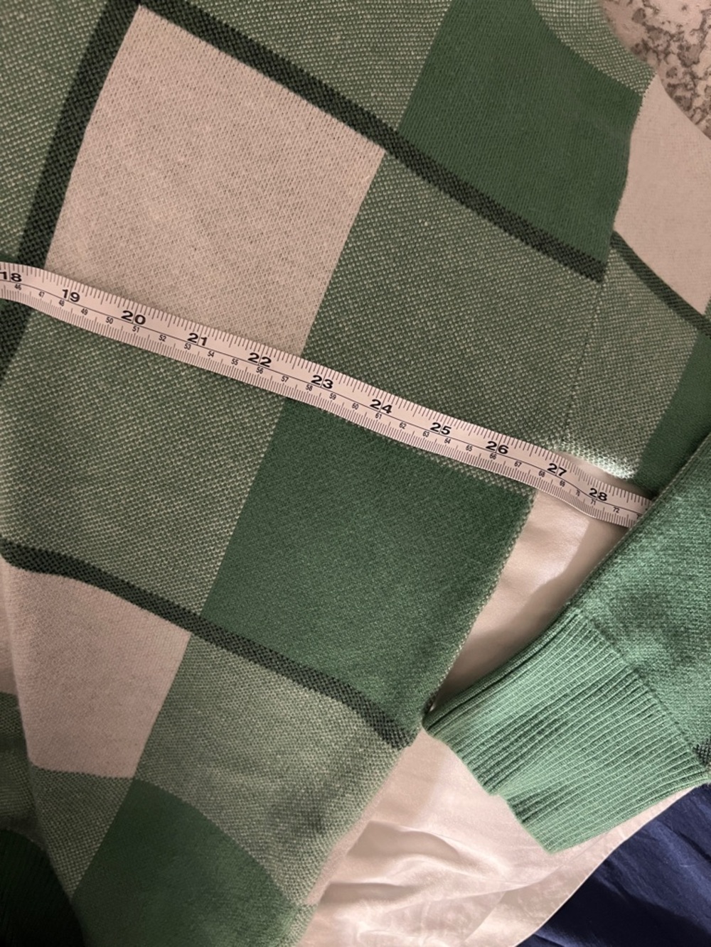 RACHEL Rachel Roy Butter Soft Green and White Plaid Hooded Knit Sweater  1x - Picture 5 of 7